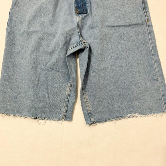 TOPMAN NWOT SZ 34 Two Tone Mens Frayed Jean Short - Picture 8 of 9